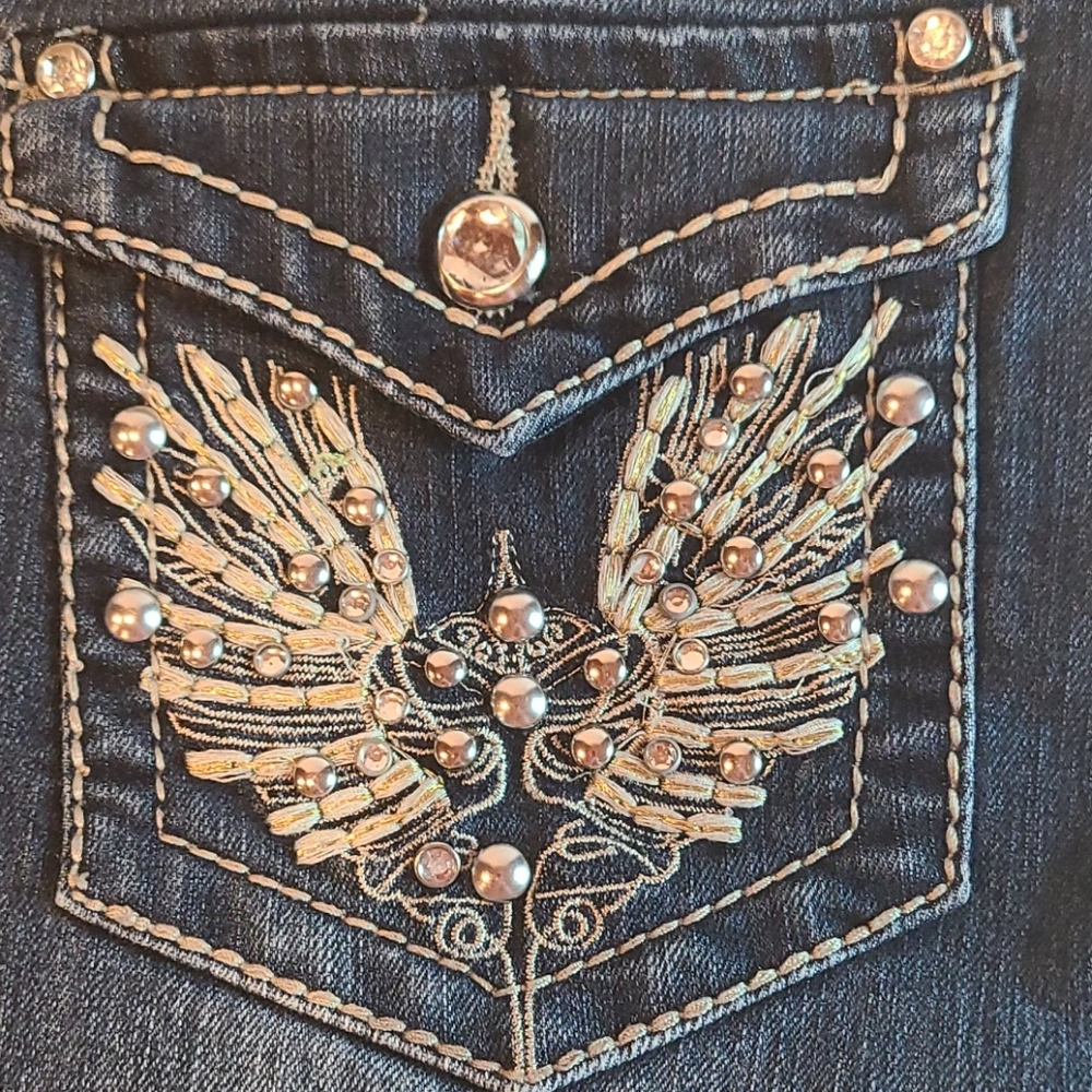 Earl Jeani Size 12 Stretch Bling Medium Wash